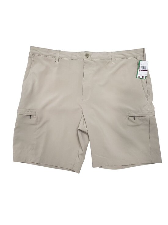 Izod Other - Izod Golf Cargo Shorts Swing Flex 9" Stretch 6 Pocket Khaki Mens Size 42 NWT $70